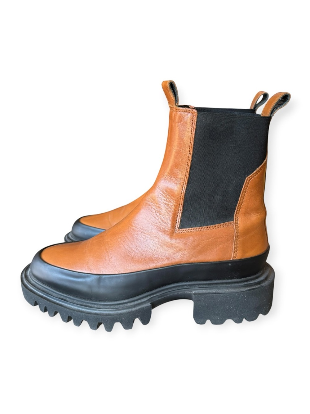 AllSaints Harlee Lug Sole Chelsea Boots, Women’s size 8